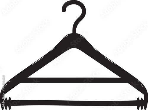 Hanger for clothes symbol for fashion and wardrobe organization