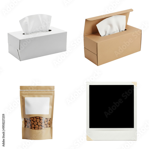 Wallpaper Mural Four simple office supply items in a row, isolated on transparent cutout png. Torontodigital.ca