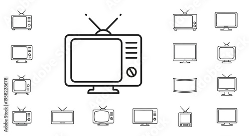 Television sets with antennae icons.