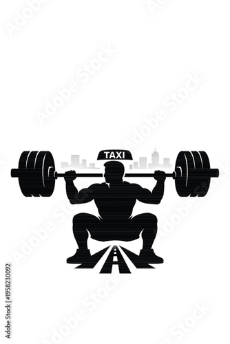 black and white dumbbell