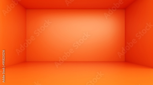 Background empty box from inside, red studio room, posing room, 3D studio suitable for product display