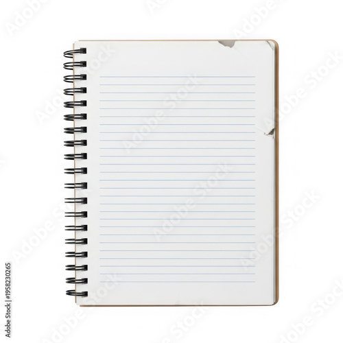 Empty lined notebook page with grid layout for writing or drawing