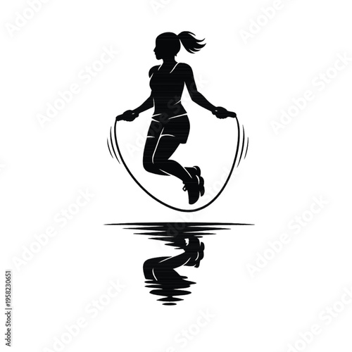 silhouette of a girl with a horse