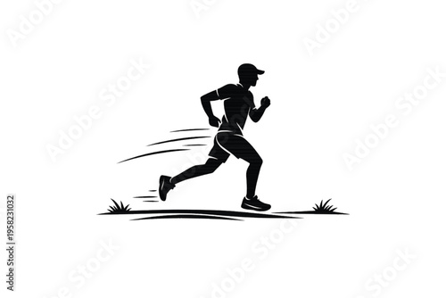 running man vector illustration