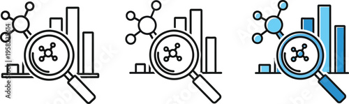 Science and data analysis icons