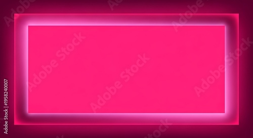 Vibrant Pink Neon Frame for Modern Design and Creative Backgrounds.