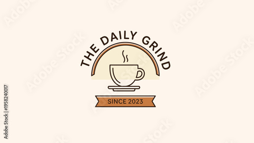 The Daily Grind Coffee Shop Logo.