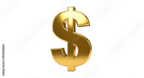A large gold dollar sign