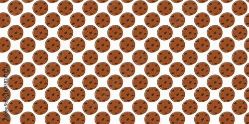 Repeating pattern of cookies for dessert packaging and fabric prints