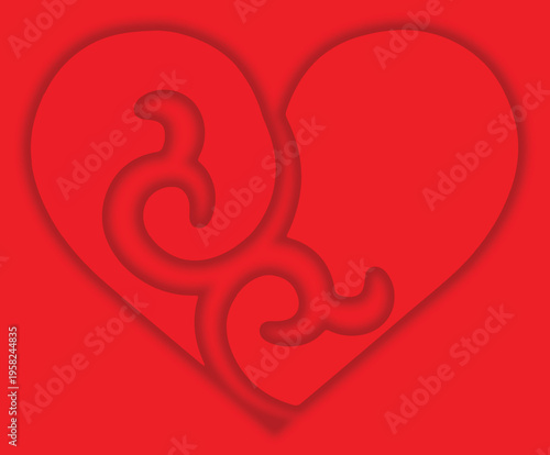 Heart shape design for love symbols, valentines day related designs and frames, Red heart formed by Available in vector EPS format