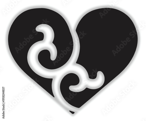 Heart shape design for love symbols, valentines day related designs and frames, Red heart formed by Available in vector EPS format