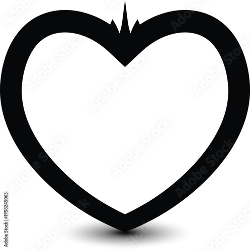 Heart shape design for love symbols, valentines day related designs and frames, Red heart formed by Available in vector EPS format