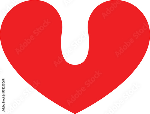 Heart shape design for love symbols, valentines day related designs and frames, Red heart formed by Available in vector EPS format