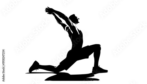 silhouette of a woman doing yoga