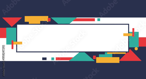 Abstract Geometric Banner with Copy Space - Modern Design