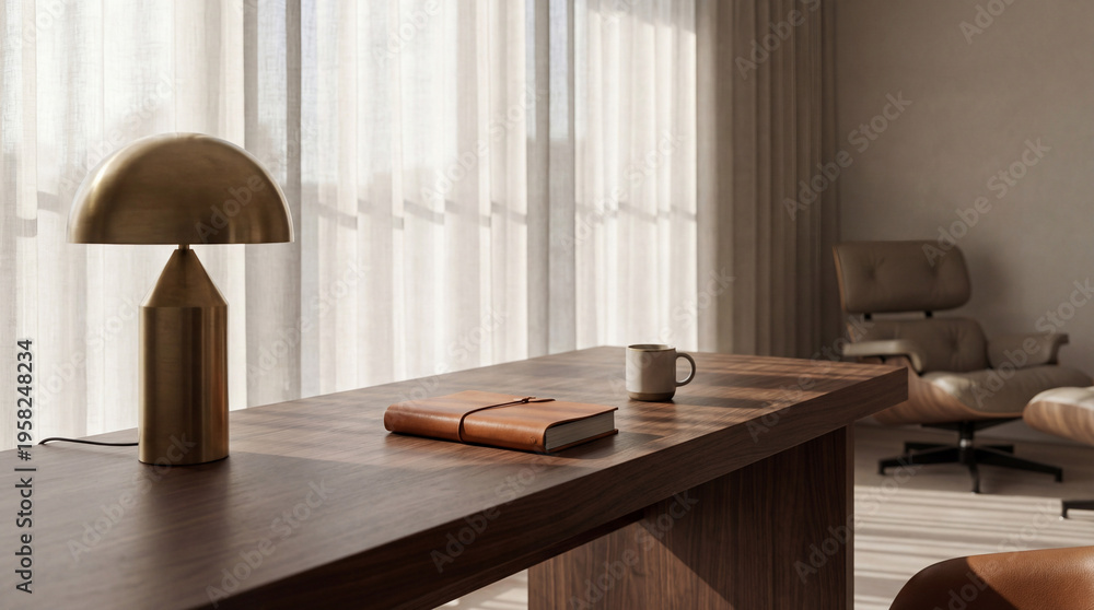 Fototapeta premium Quiet Luxury Home Office