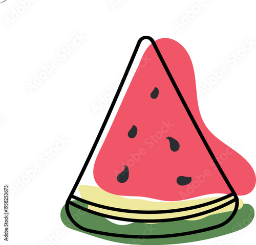 juicy, bright watermelon slice