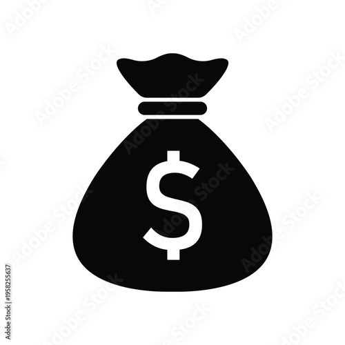 Money Bag Dollar Symbol Vector Icon Financial Design Illustration