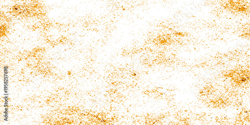 Abstract grunge background texture featuring stained yellow paint and rusty brown iron patterns on a weathered metal surface