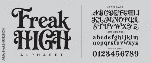 Freak High Decorative Serif Display Font with Curly Swash for Halloween and Gothic Poster Design