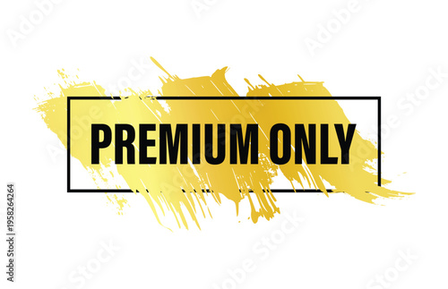 elite premium only icon in gold and black colors for attractive luxury retail store banners