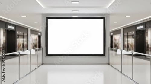 A large blank screen in a modern conference room with sleek glass partitions