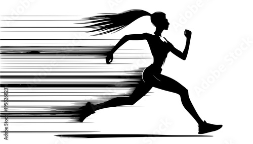 running woman silhouette
