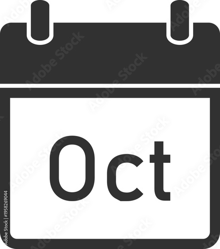 Calendar Page October Icon