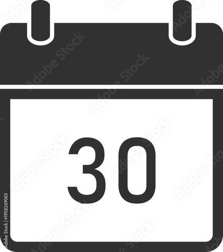 Calendar Page With Number 30