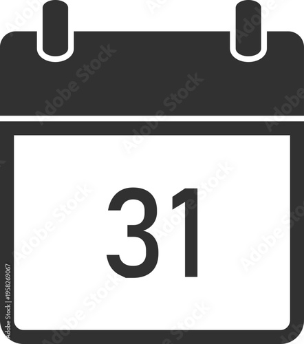 Calendar Page With Number 31