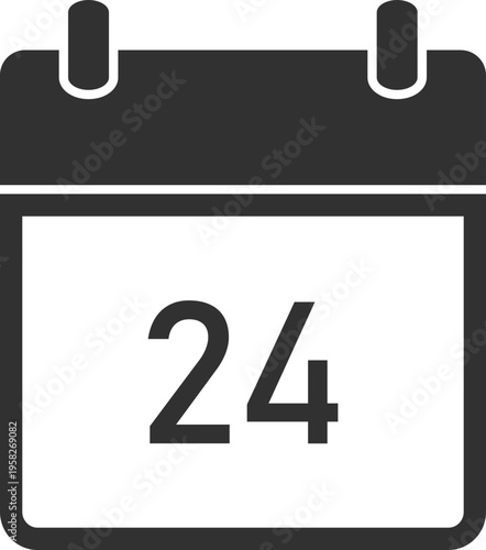 Calendar Page With Number 24