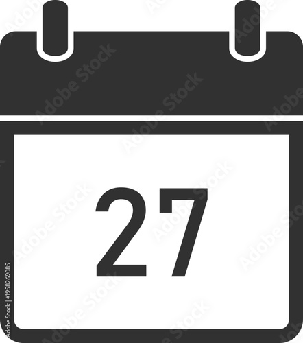 Calendar Page With Number 27