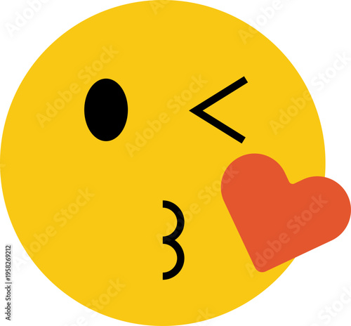 Kissing Face With Heart Emoji