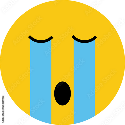 Sad Crying Emoji Face