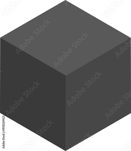 Isometric Gray Cube