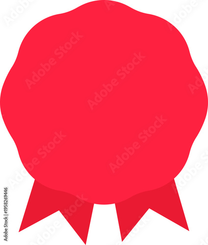 Red Award Ribbon Badge
