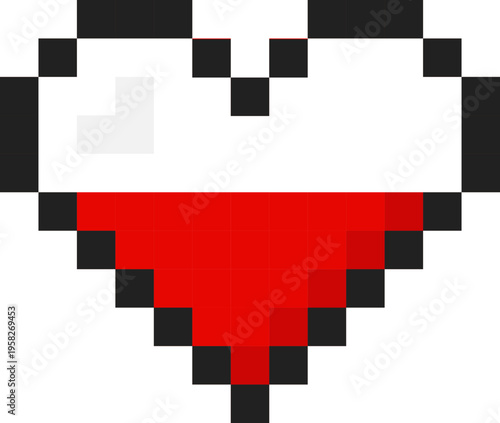 Pixelated Heart Health Bar