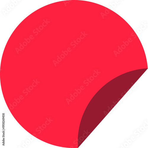 Red Circle Sticker Mockup