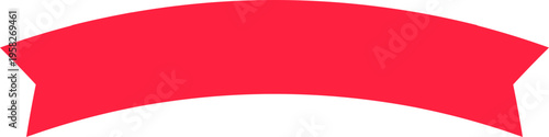 Red Banner Ribbon Shape