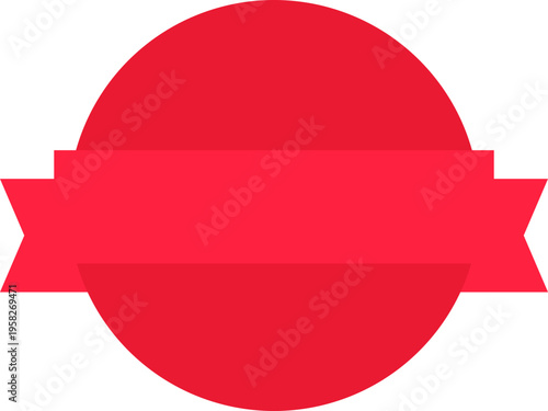 Red Ribbon Banner Emblem