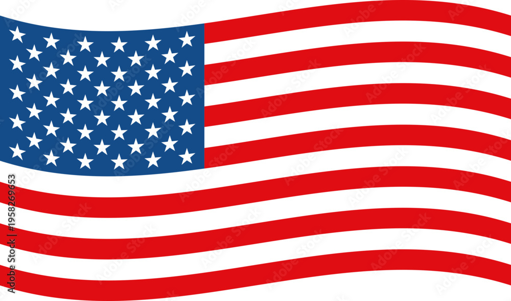 Fototapeta premium Waving American Flag