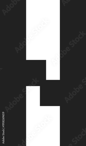 Abstract Geometric Black and White