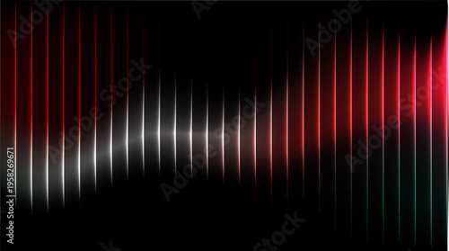 Abstract Modern Neon Glowing Vertical Lines on Dark Background