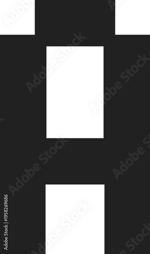 Abstract Geometric Black and White Shape