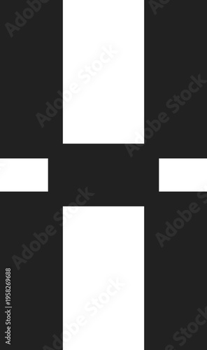 Abstract Black and White Geometric