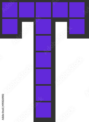 Pixelated Letter T