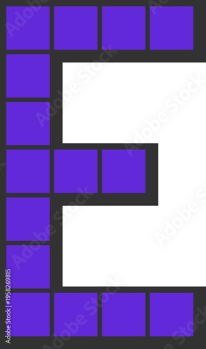 Pixelated Letter E