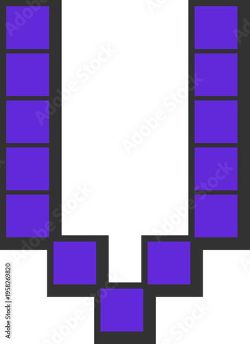 Pixelated Letter U Icon
