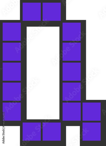 Pixelated Letter Q Icon