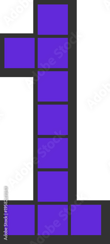 Pixelated Number One